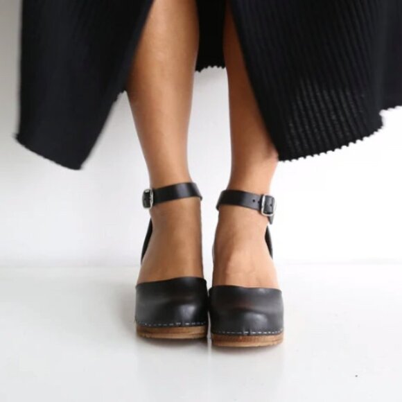 Funkis Suede Ankle Strap Clogs - Picture 9 of 10